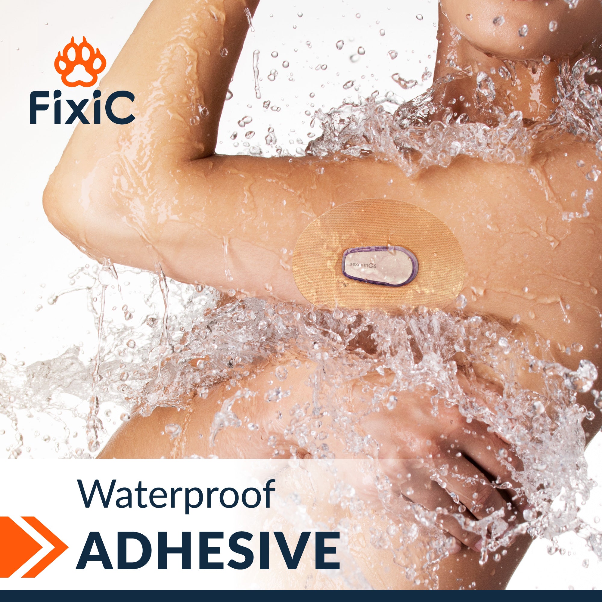 Fixic - 25 Pack - Adhesive Patches - Perfect for Omnipod - Best Waterproof  Adhesive Covers for Sensors - Pre-Cut Back Paper - Best Long Fixation!